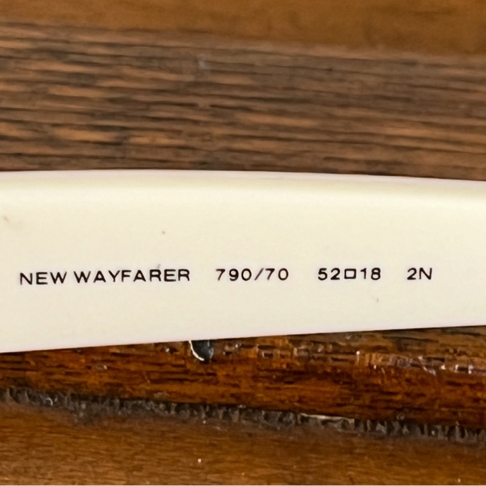 Ray Ban RB2132 New Wayfarer Purple and White and Polarized Lenses - Picture 6 of 6
